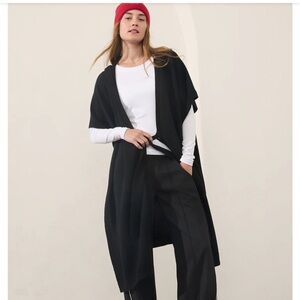 Athleta Black 100% Wool Daydream Knit Wrap